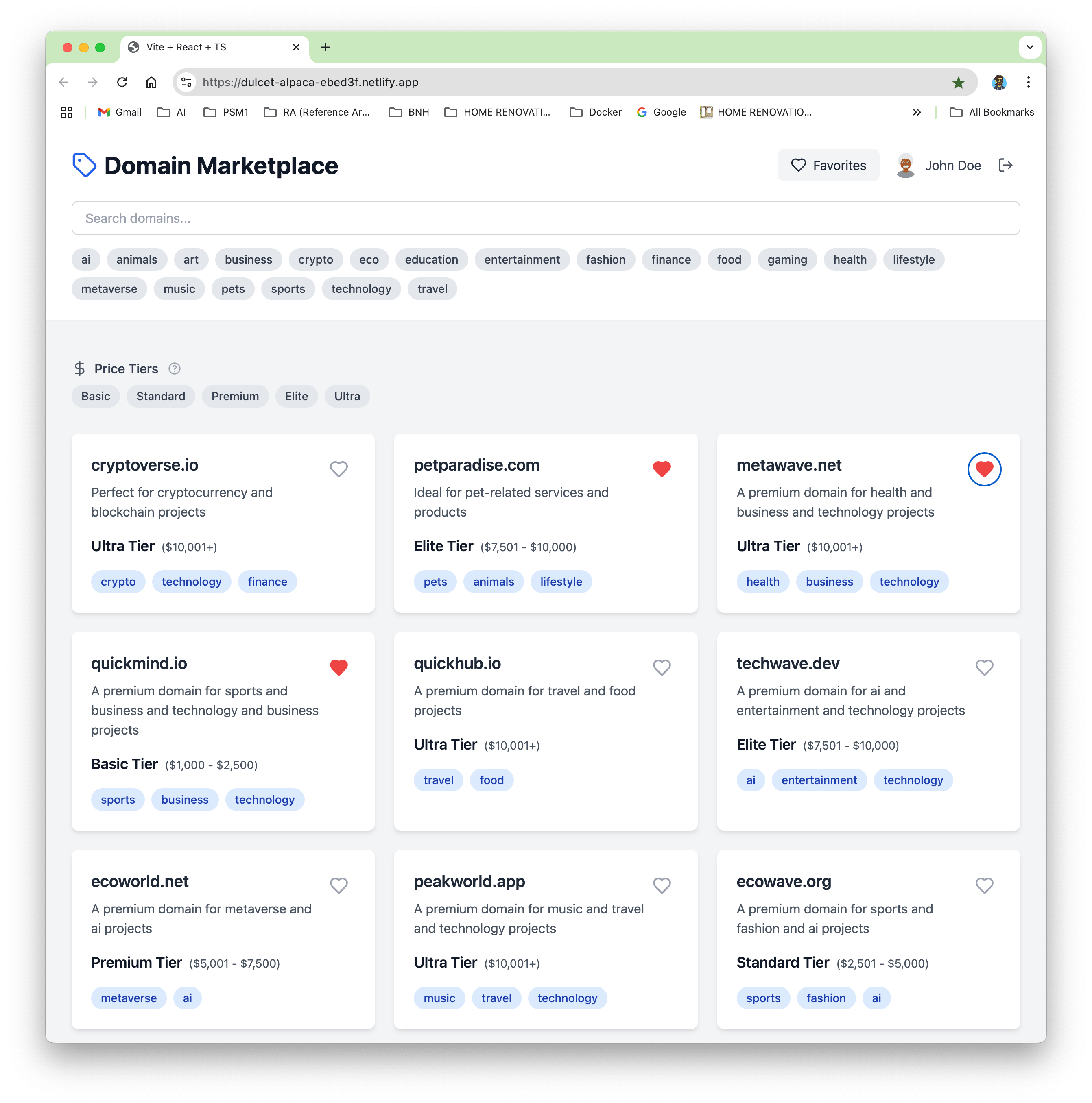 domain marketplace